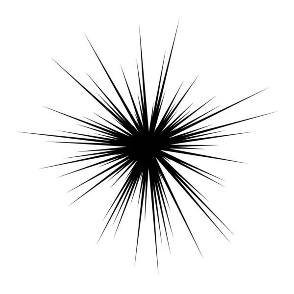 Lignes Rayonnantes Rayures Élément Abstrait Pour Explosion Modèle Illustration Vectorielle — Image vectorielle