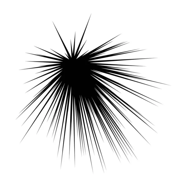 Strahlende Linien Streifen Abstraktes Element Für Explosion Vektorillustrationsvorlage — Stockvektor