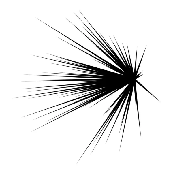 Stralingslijnen Strepen Abstract Element Voor Explosie Vectorillustratiesjabloon — Stockvector
