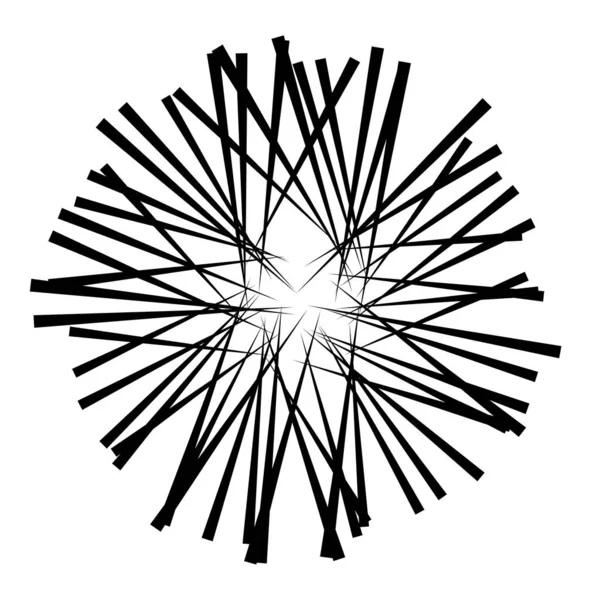 Líneas Radiantes Rayas Elemento Abstracto Para Explosión Plantilla Ilustración Vectorial — Archivo Imágenes Vectoriales