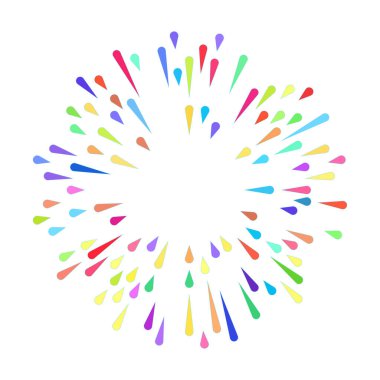 Patlama için çizgiler, çizgiler soyut element, vektör illüstrasyon şablonu