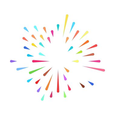 Patlama için çizgiler, çizgiler soyut element, vektör illüstrasyon şablonu