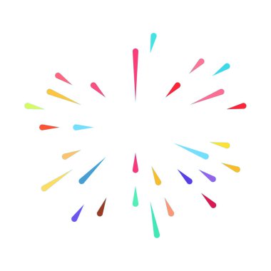 Patlama için çizgiler, çizgiler soyut element, vektör illüstrasyon şablonu