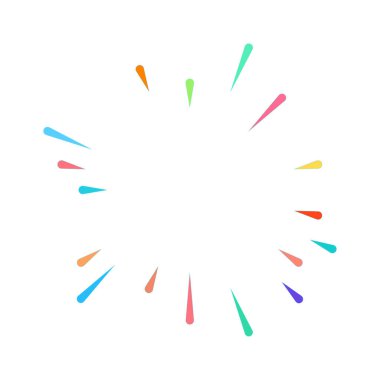 Patlama için çizgiler, çizgiler soyut element, vektör illüstrasyon şablonu