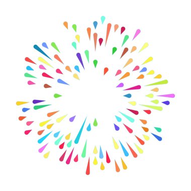 Patlama için çizgiler, çizgiler soyut element, vektör illüstrasyon şablonu