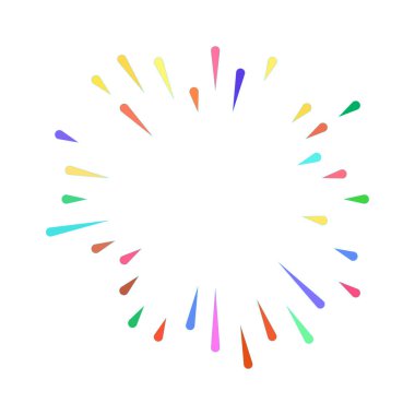 Patlama için çizgiler, çizgiler soyut element, vektör illüstrasyon şablonu