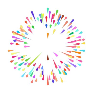 Patlama için çizgiler, çizgiler soyut element, vektör illüstrasyon şablonu