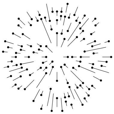 Radyal, yayılan çizgiler, çizgiler patlama için soyut element, patlama, yayılma teması