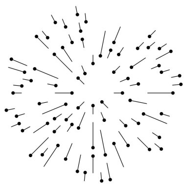 Radyal, yayılan çizgiler, çizgiler patlama için soyut element, patlama, yayılma teması