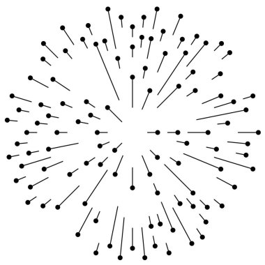 Radyal, yayılan çizgiler, çizgiler patlama için soyut element, patlama, yayılma teması