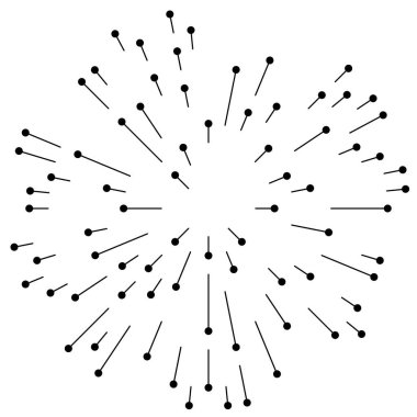 Radyal, yayılan çizgiler, çizgiler patlama için soyut element, patlama, yayılma teması