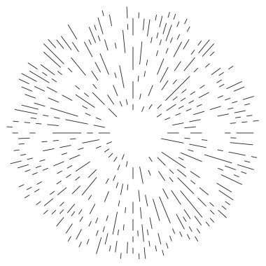 Patlama için çizgiler, çizgiler soyut element, vektör illüstrasyon şablonu