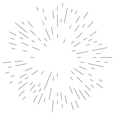 Patlama için çizgiler, çizgiler soyut element, vektör illüstrasyon şablonu