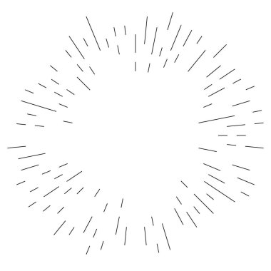 Patlama için çizgiler, çizgiler soyut element, vektör illüstrasyon şablonu