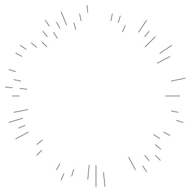 Patlama için çizgiler, çizgiler soyut element, vektör illüstrasyon şablonu