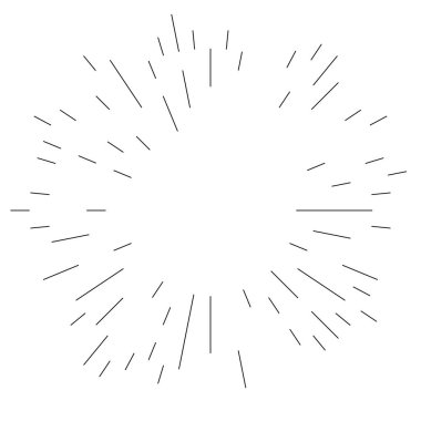 Patlama için çizgiler, çizgiler soyut element, vektör illüstrasyon şablonu