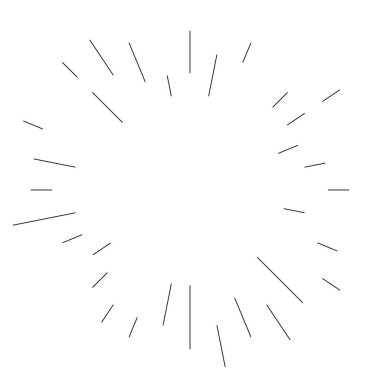 Patlama için çizgiler, çizgiler soyut element, vektör illüstrasyon şablonu