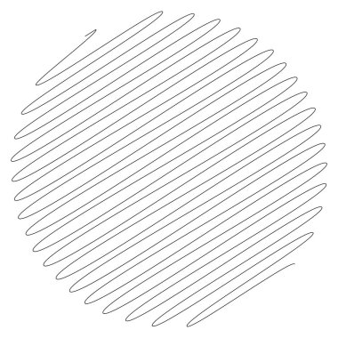 Çiziklerle çember, vektör grafik şablonu