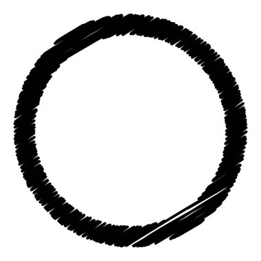 Skeç, karalama ve karalama çemberi (ler). El çizimi dairesel öge