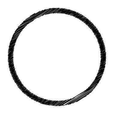 Skeç, karalama ve karalama çemberi (ler). El çizimi dairesel öge