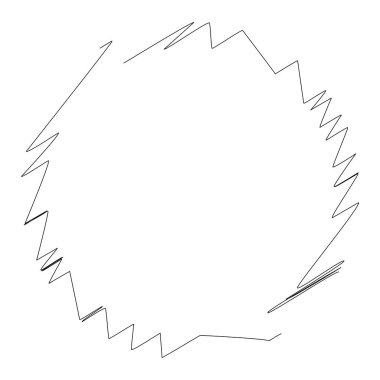 Skeç, karalama ve karalama çemberi (ler). El çizimi dairesel öge