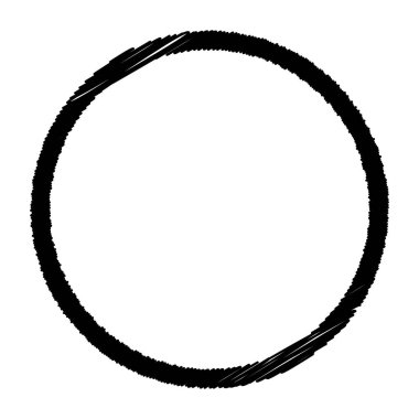 Skeç, karalama ve karalama çemberi (ler). El çizimi dairesel öge