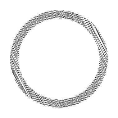 Skeç, karalama ve karalama çemberi (ler). El çizimi dairesel öge