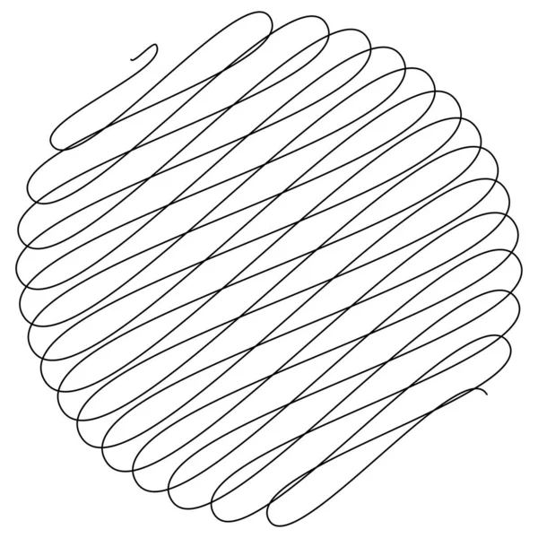 Cirkel Met Krabbels Vector Grafische Textuur Sjabloon — Stockvector