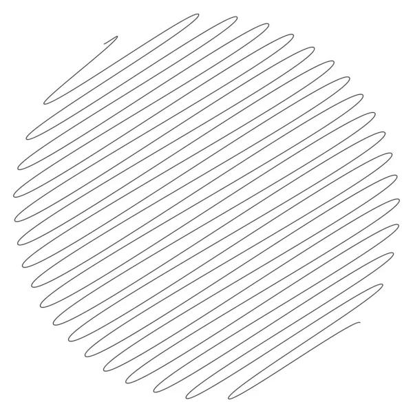 Cerchio Con Scarabocchi Modello Texture Grafica Vettoriale — Vettoriale Stock