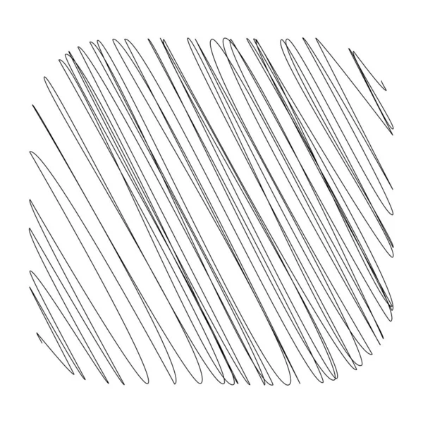 Закруглений Квадрат Ескізом Писаркою Текстурою Ефекту Каракулі — стоковий вектор