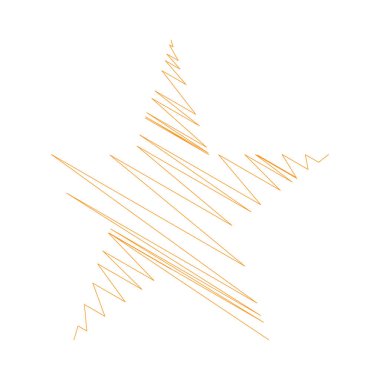 Yıldız wiith karalaması, yarım yamalak, karalama efekti deseni