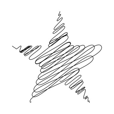 Yıldız wiith karalaması, yarım yamalak, karalama efekti deseni