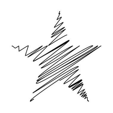 Yıldız wiith karalaması, yarım yamalak, karalama efekti deseni