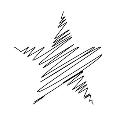 Yıldız wiith karalaması, yarım yamalak, karalama efekti deseni