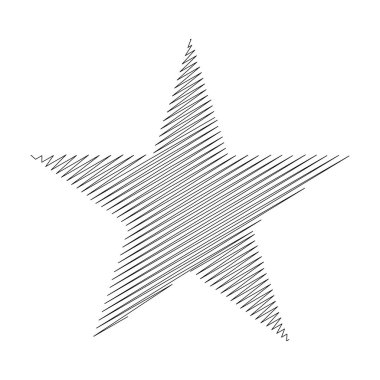 Yıldız wiith karalaması, yarım yamalak, karalama efekti deseni