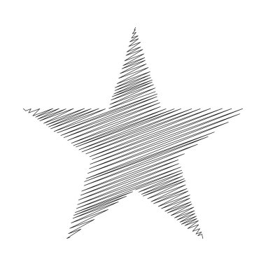 Yıldız wiith karalaması, yarım yamalak, karalama efekti deseni