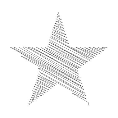 Yıldız wiith karalaması, yarım yamalak, karalama efekti deseni