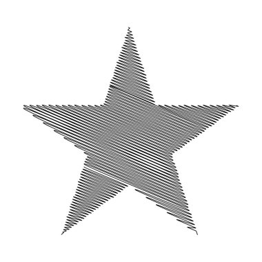 Yıldız wiith karalaması, yarım yamalak, karalama efekti deseni