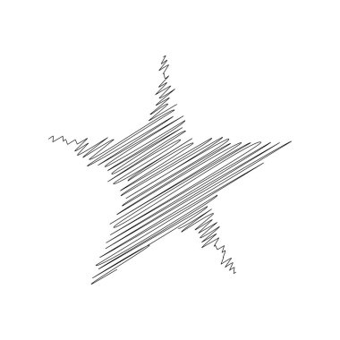 Yıldız wiith karalaması, yarım yamalak, karalama efekti deseni