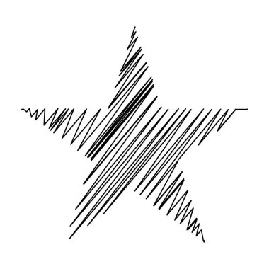 Yıldız wiith karalaması, yarım yamalak, karalama efekti deseni