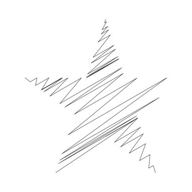 Yıldız wiith karalaması, yarım yamalak, karalama efekti deseni