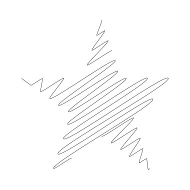 Yıldız wiith karalaması, yarım yamalak, karalama efekti deseni