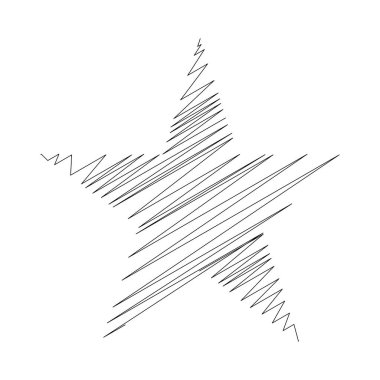 Yıldız wiith karalaması, yarım yamalak, karalama efekti deseni