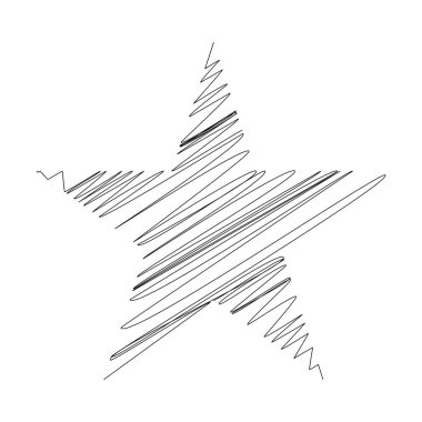 Yıldız wiith karalaması, yarım yamalak, karalama efekti deseni