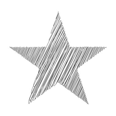 Yıldız wiith karalaması, yarım yamalak, karalama efekti deseni