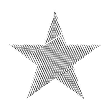 Yıldız wiith karalaması, yarım yamalak, karalama efekti deseni