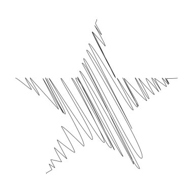 Yıldız wiith karalaması, yarım yamalak, karalama efekti deseni