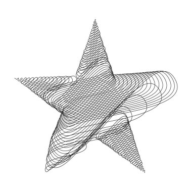 Yıldız wiith karalaması, yarım yamalak, karalama efekti deseni