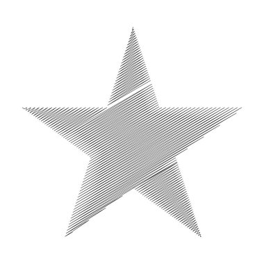 Yıldız wiith karalaması, yarım yamalak, karalama efekti deseni