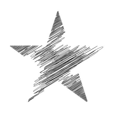 Yıldız wiith karalaması, yarım yamalak, karalama efekti deseni